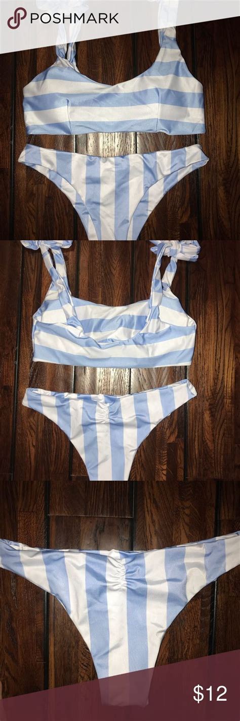 Blue And White Striped Bikini Striped Bikini Bikinis Blue And White