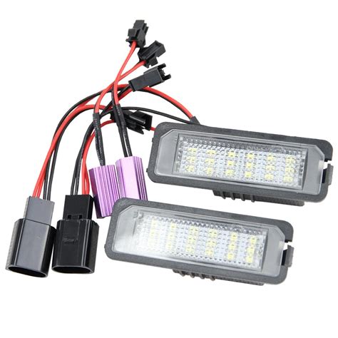 18 SMD Kit de bombillas LED para matrícula de coche NSLUMO Luces de