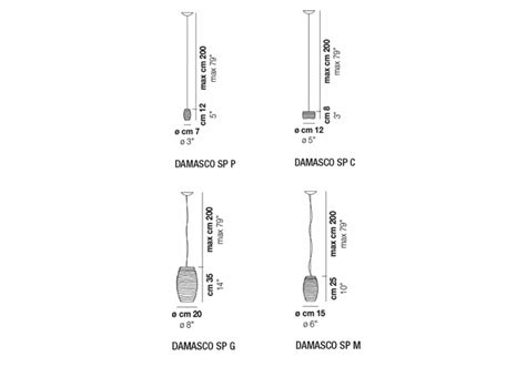 Damasco Led Vistosi Lampada A Sospensione Milia Shop