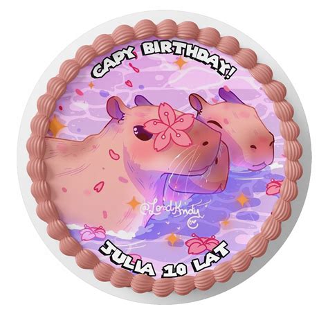 OPŁATEK NA TORT KAPIBARA CAPYBARA 2x GRATIS 12668311961 Allegro pl