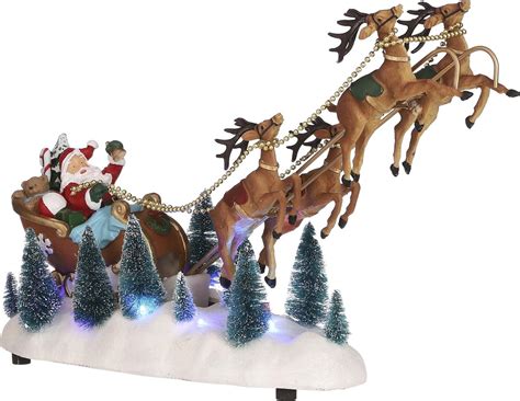 Luville Santa Sleigh Battery Operated Kersthuisjes Kerstdorpen Bol