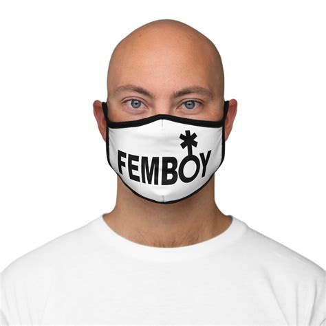 Femboy Non Binary Pride Fitted Face Mask W Filter Pocket Etsy Polska