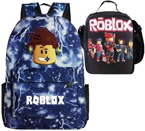 Modern Fashion Roblox Backpack Boy Insulated Lunch Boxes School Bookbag