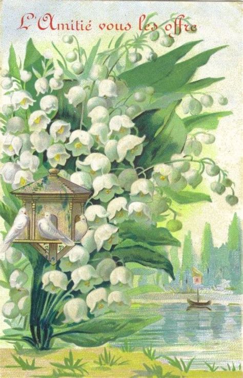 Muguet Carte Postale Ancienne Bookendsetc