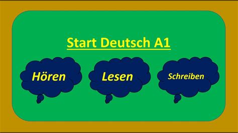 Start Deutsch A1 Hören Lesen und Schreiben modelltest mit Lösung am