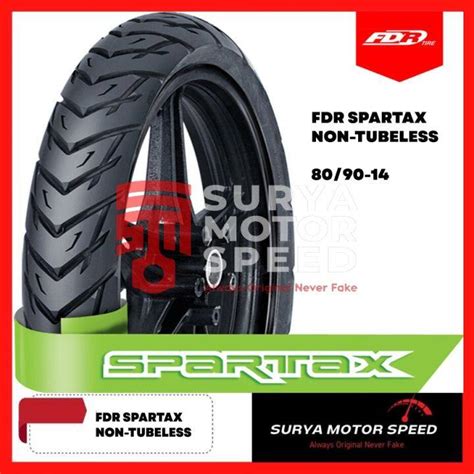 Ban Tubeless FDR Spartax 70 80 90 Ring 14 Motor Matic Scooter Lazada