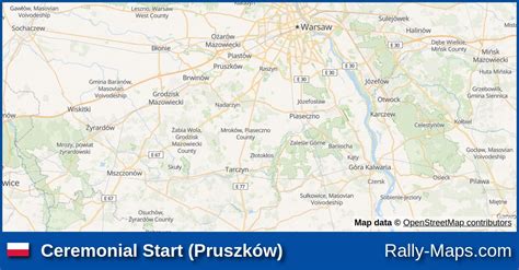 Ceremonial Start Pruszków stage map Rajd Barbórka 2022 Rally