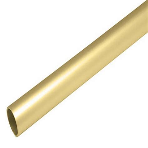 Round Polished Aluminum Brass Tube Grade 2000 Series Thickness 3 5