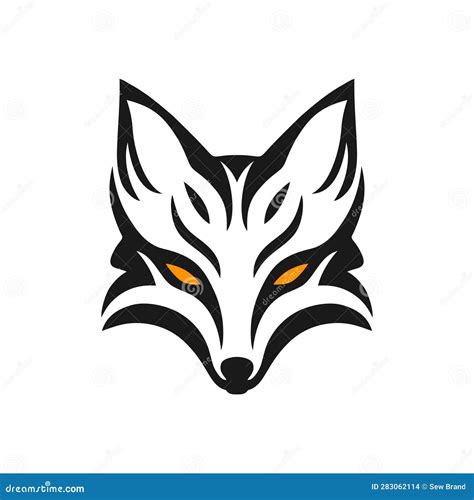 Kitsune Logo of Fox Face Clip Art Stock Vector - Illustration of anime, asian: 283062114