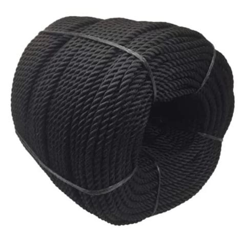 Mm Black Nylon Strand Sinking Rope Metre Coil Ropeservices Uk