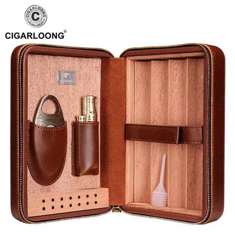 Cigarloong Eggplant Cigar Moisturizing Box Alcohol Cork Snow