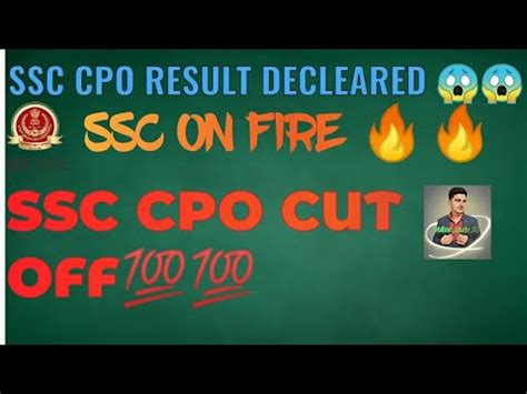 Ssc Cpo Tier Result Ssc Cgl Result Ssc Cpo Cut