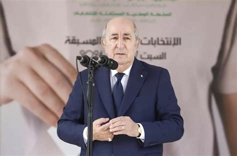 President Abdelmadjid Tebboune Elected To Serve Second Term Leading Gas