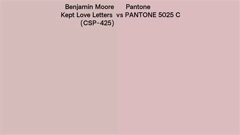 Benjamin Moore Kept Love Letters Csp 425 Vs Pantone 5025 C Side By