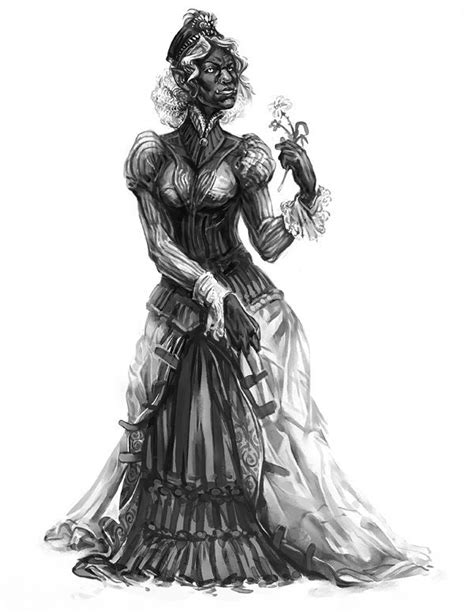 Victoriana Orc Monster Girl Victorian Dress Greek Statue