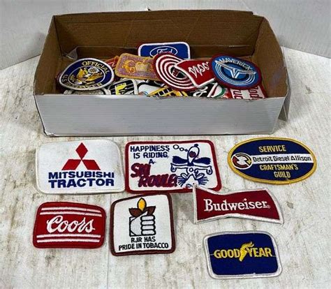 (36) Embroidered sew on patches, up to 4 1/2"W - Albrecht Auction Service