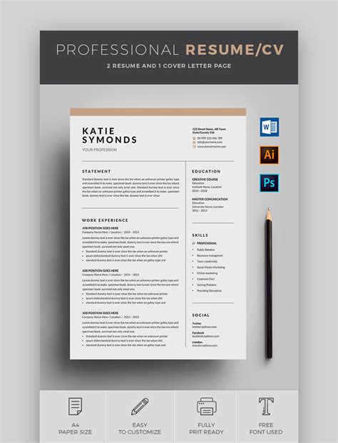 25 Awesome Resume Cv Templates With Beautiful Layout Designs 2020