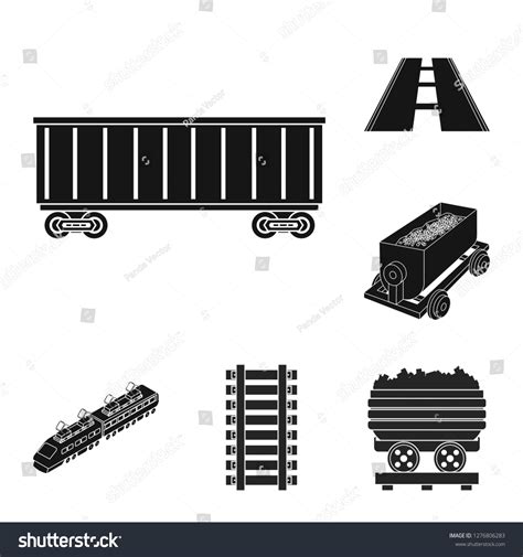 Vector Illustration Railroad Train Logo Set Stock Vector Royalty Free