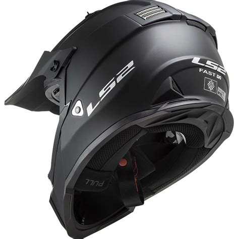 Casco Cross Enduro Moto Ls Mx Fast Evo Solid Nero Opaco Vendita