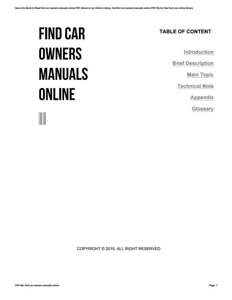 Find Car Owners Manuals Online By Letsmail9248 Issuu