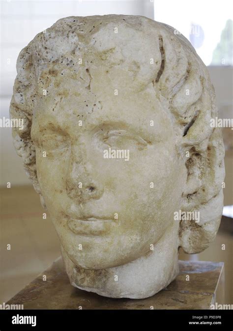 Head Of Alexander The Great Bc Bc Bust Marble Roman Copy