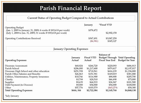 Non Profit Financial Statement Template Excel Printable Word Searches