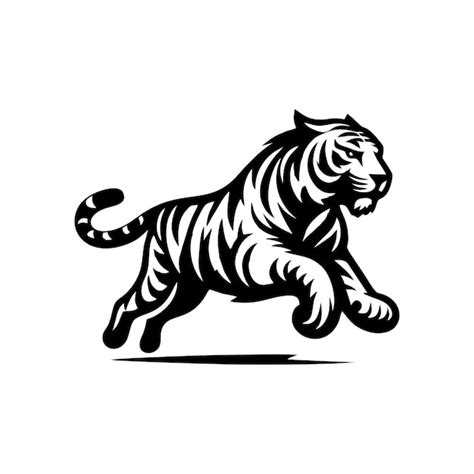 Premium Vector | Black tiger vector logo tiger logo design illustration