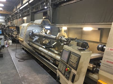 industrial shaft machining  large cnc lathe columbia machine works