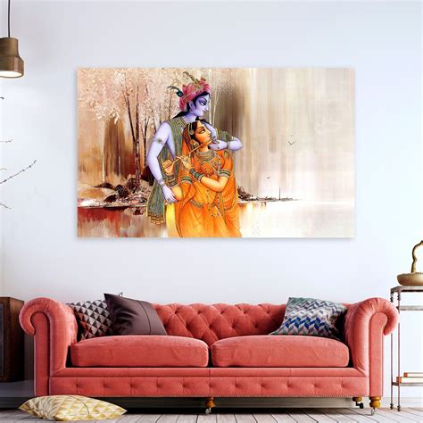 Radha Krishna Canvas Painting | Canvas Paintings -HoMafy