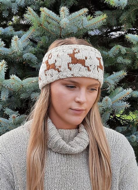 Kits And How To Deer Headband Knitting Pattern Beginner Fair Isle