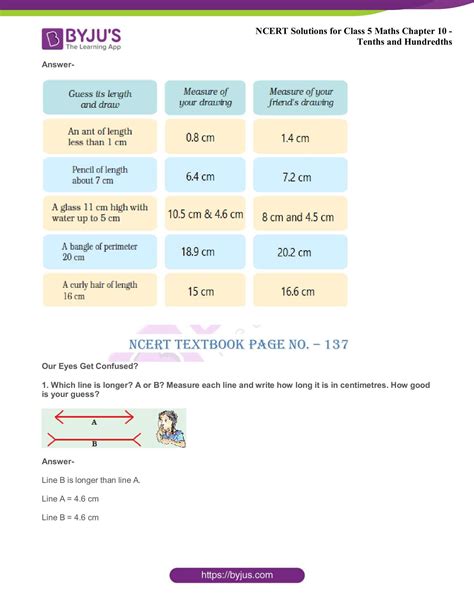 Ncert Solutions Class 5 Maths Chapter 10 Tenths And Hundredths Click