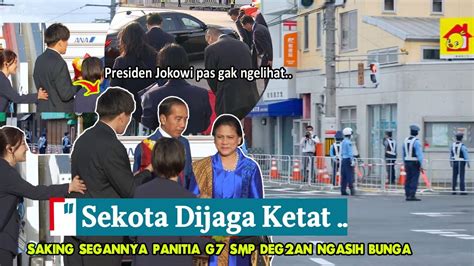 Tiba Presiden Jokowi Tak Sadar Petugas Jepang Dorong An Ngasih Bunga