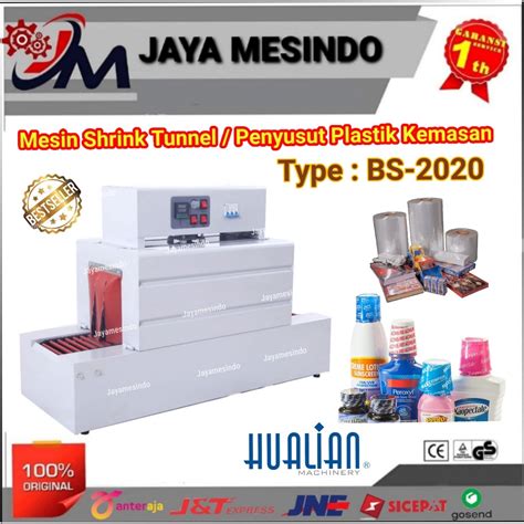 Jual Mesin Shrink Tunnel Penyusut Plastik Kemasan Produk Bs