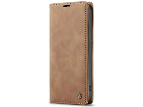 CaseMe Vintage BookCase Tan IPhone 14 Pro Max Hoesje