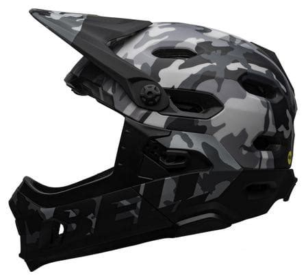 Bell Super DH Mips Helmet With Removable Chinstrap Black Grey Camo 2021