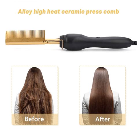 Multi Functional Copper Comb Used For Wetdry Hair For Curlingstraightening Electric Comb For