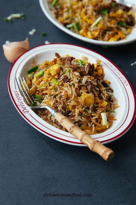 Beef Fried Rice With Pickled Mustard Green China Sichuan Food