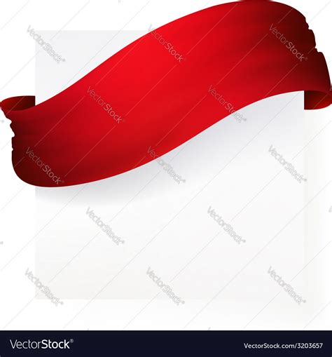 Red ribbon banner drawing Royalty Free Vector Image