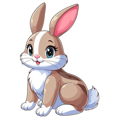 Vector Cute Baby Rabbit Cartoon Stock Illustration Royalty