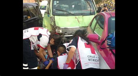 Choque De Transporte P Blico Deja Siete Lesionados