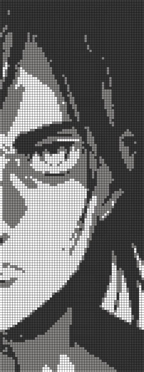 Alpha Pattern Braceletbook Eren Jaeger Pixel Art Templates