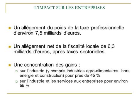 La taxe professionnelle en 2009 représente 35 milliards d euros