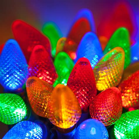 Wintergreen Lighting 25ct C7 LED Multi-Color Christmas Lights, 8