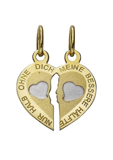 Firetti Herzanhänger Schmuck Geschenk Gold 333 Anhänger für Kette Herz