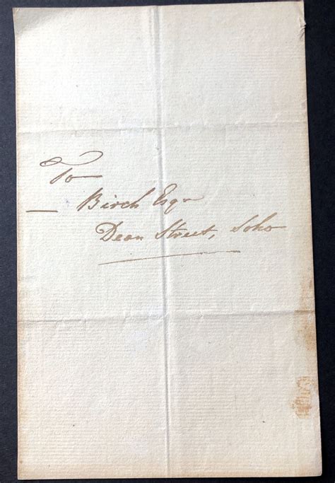 Undated Early 1800s Note Asking For The Return Of A Letter To The Lord