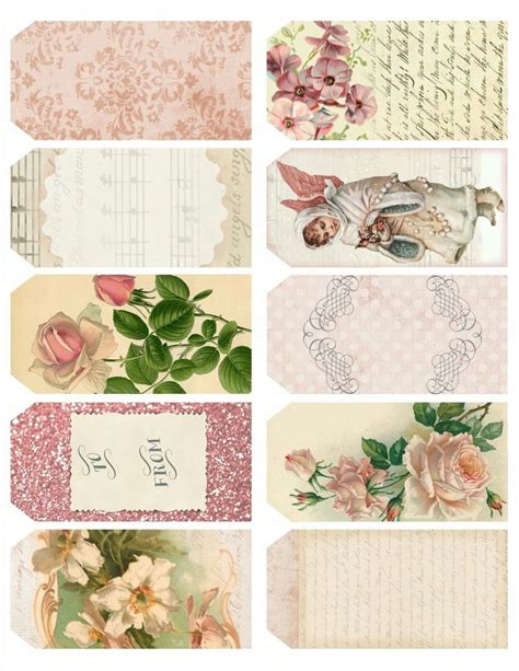 Pin By Kathy Mitchell On Decorated Tags Shabby Chic Printables Free