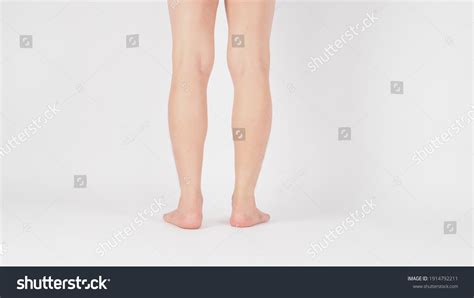 Back Asian Male Legs Barefoot Isolated Stock Photo 1914792211 ...