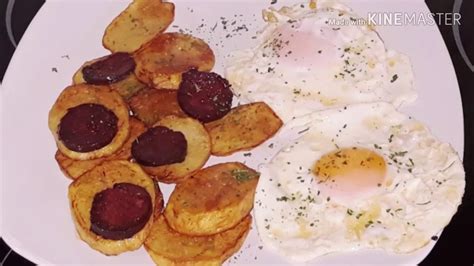 EconÓmica Sencilla Y Deliciosa Huevos Fritos Con Chorizo Youtube