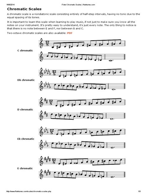 Flute Chromatic Scales - Flutetunes | PDF