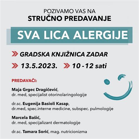 Info Stru No Predavanje U Gradskoj Knji Nici Sva Lica Alergije